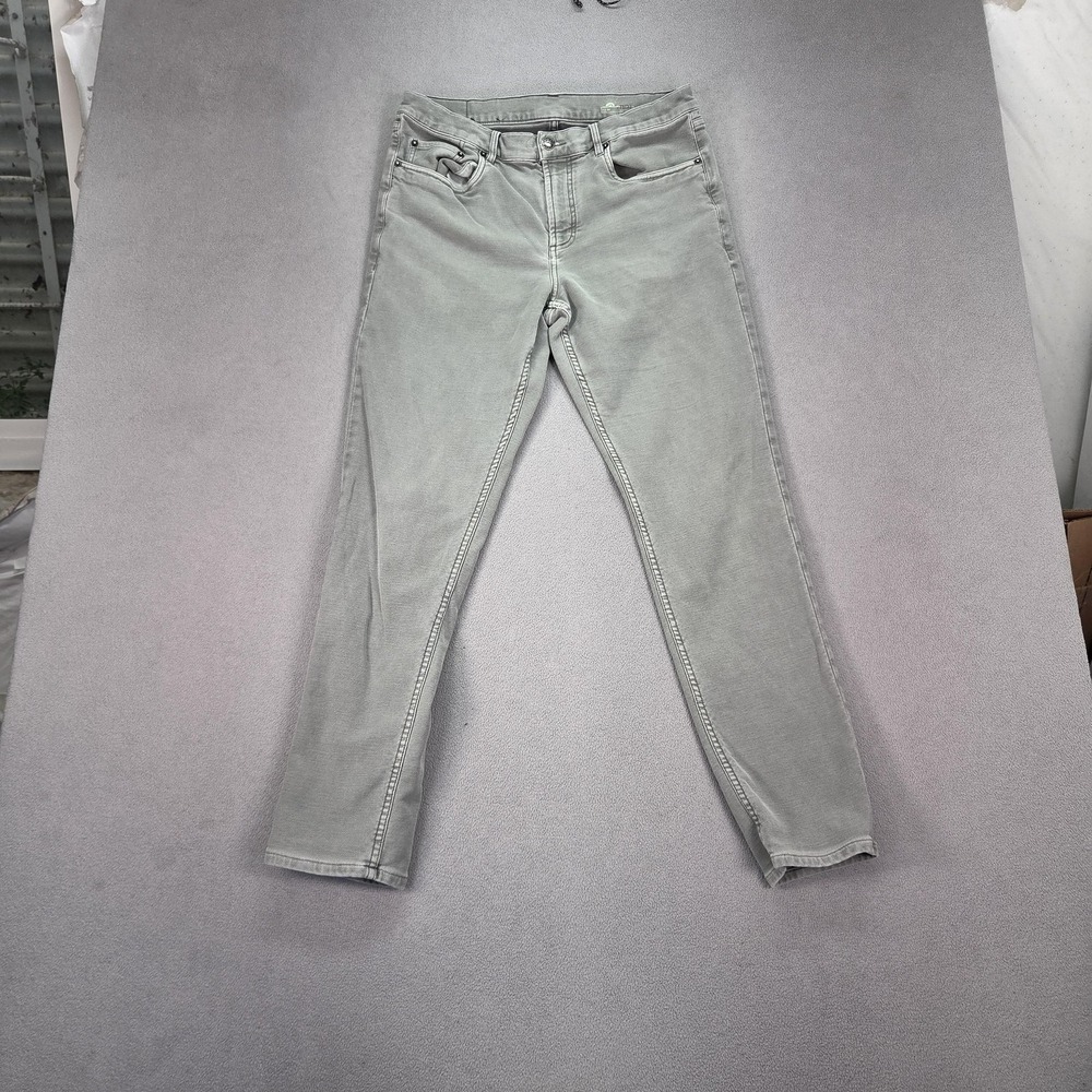Faherty Jeans Mens Green Light Wash Straight Stretch‎ Denim Pants Fits 29x30